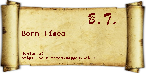 Born Tímea névjegykártya
